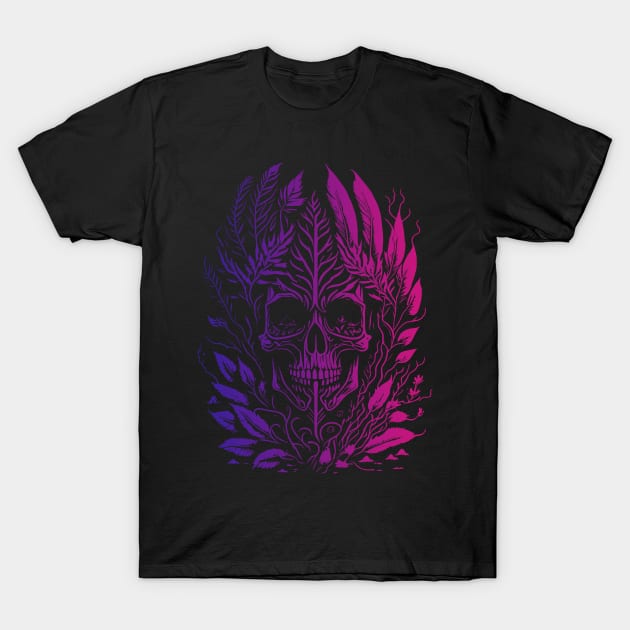 Forest Punk and Psychedelic Skulls T-Shirt by Bongonation